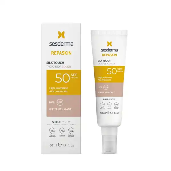 Repaskin Fotoprotector Facial Tacto Seda Color SPF50