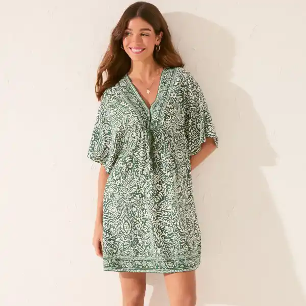 Túnica corta estampado paisley