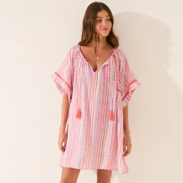Túnica corta estampado rayas