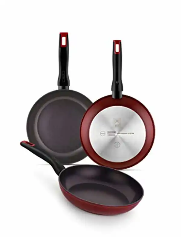 BRA, Set de 3 sartenes aluminio forjado, 18-22-26 cm
