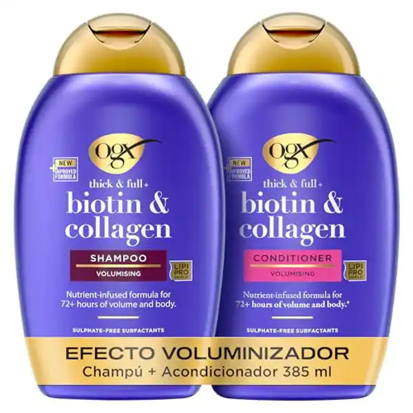OGX Biotin & Collagen Thick & Full+ Shampoo y Conditioner