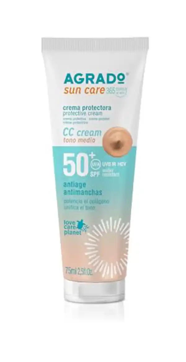 Agrado Crema facial antimanchas CC SPF50+ 