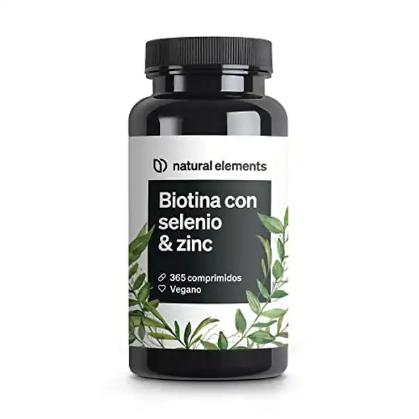 Vitaminas para el cabello: biotina, zinc, selenio (365 pastillas)