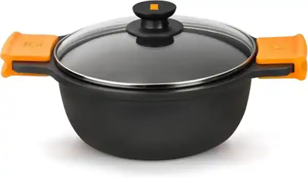 BRA Cacerola Alta con Tapa de Cristal, 24 cm