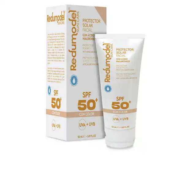 Sun Care protector solar facial con color de Redumodel
