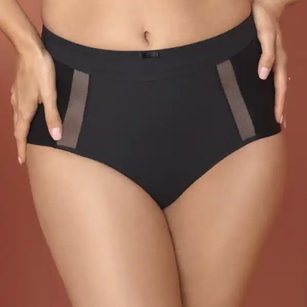 Felina, faja reductora de microfibra sin costuras laterales con piezas de tul