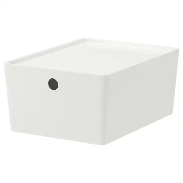 Caja con tapa - blanco 26x35x15 cm