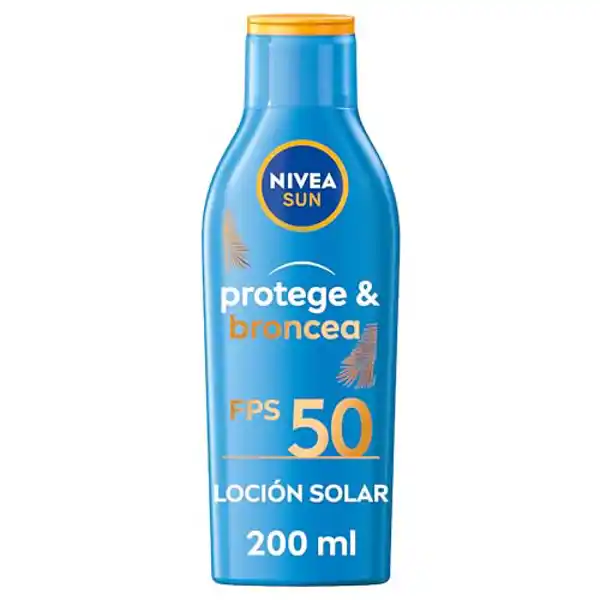 NIVEA SUN Protege & Broncea, leche solar activadora del bronceado FP50 (200 ml)