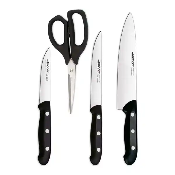 Arcos Maître, set de 3 cuchillos + tijeras Maître Arcos