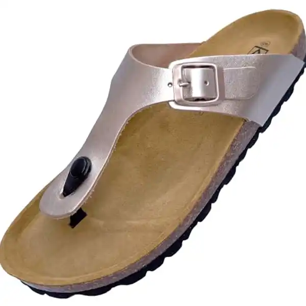 GONKOS, sandalias de piel y corcho con hebillas