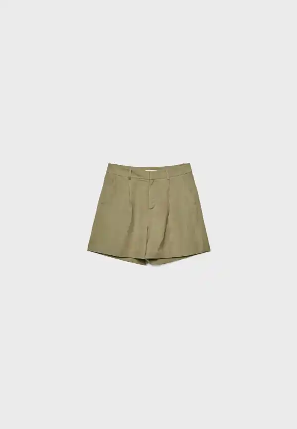 Shorts fluido con lino