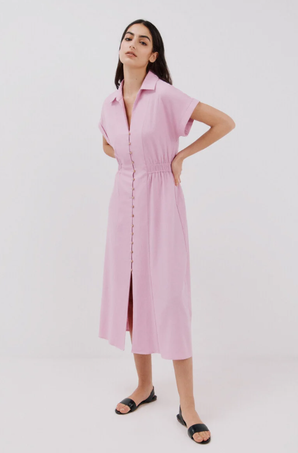 Vestido camisero midi