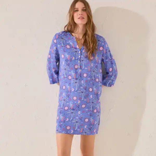 Camisola estampado azul