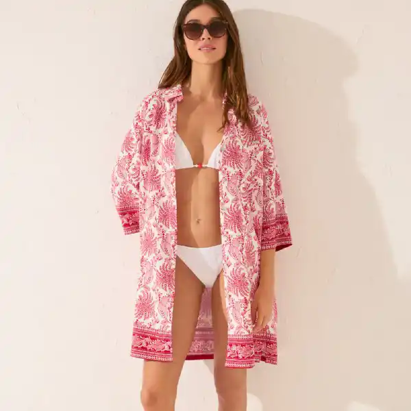 Vestido camisero estampado