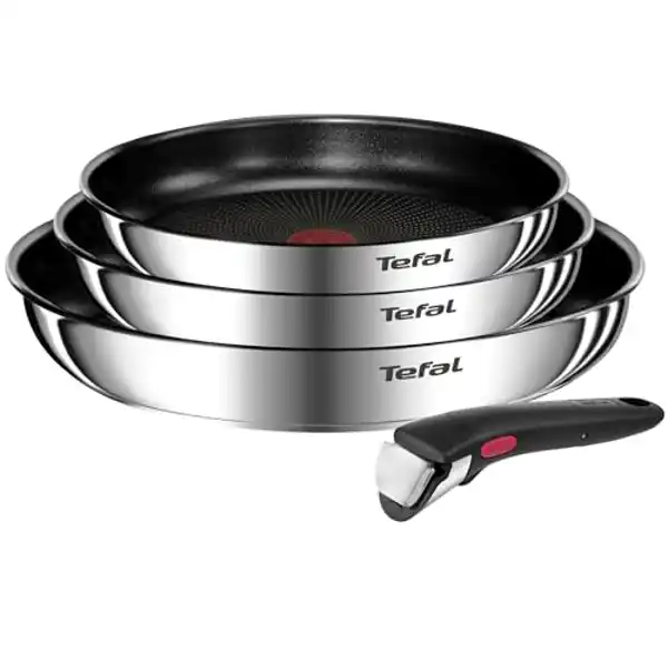 Juego de 3 sartenes con titanio (22/24/28 cm) + Mango extraíble
