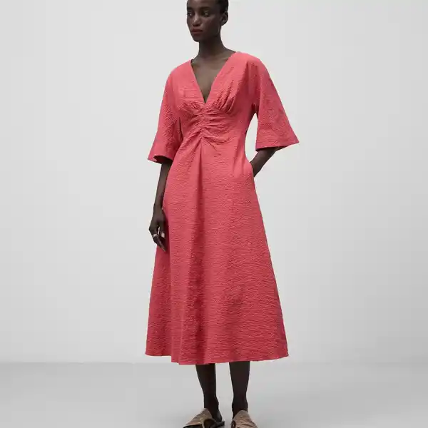 Adolfo Dominguez, vestido seersucker de algodón