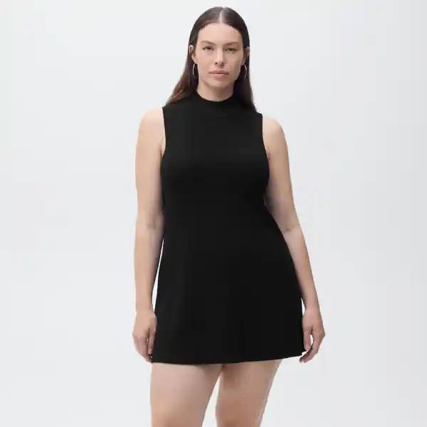 Vestido punto cuello perkins
