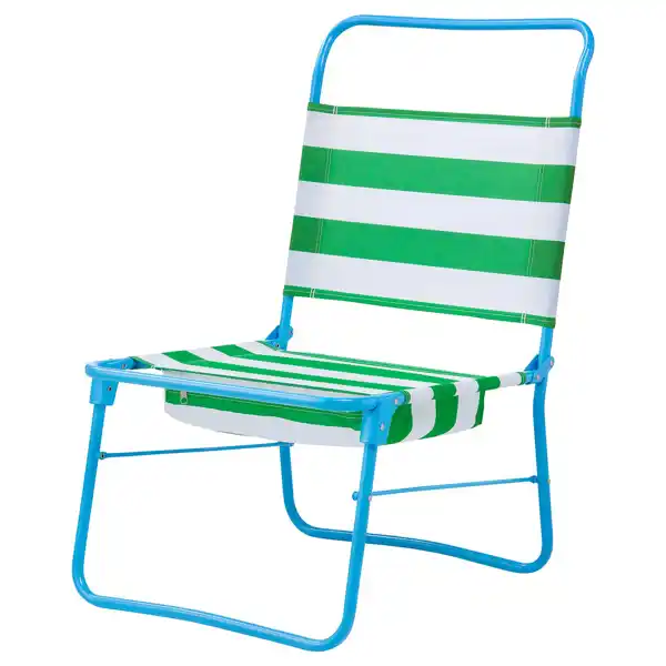 Silla de playa - blanco verde/azul