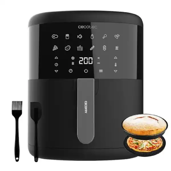 Cecotec Freidora de Aire 6L con Accesorios Cecofry Bombastik 6000 Full. 1700 W