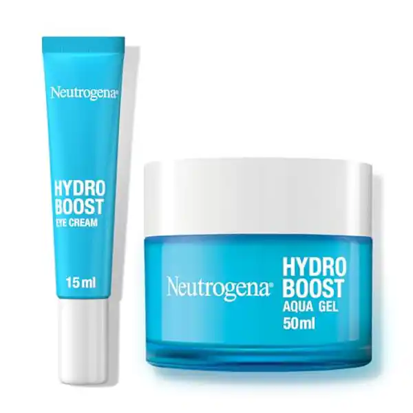 Neutrogena Rutina Hydro Boost, pack con gel de agua hidratante facial y Contorno de Ojos antifatiga