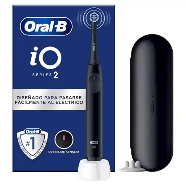 Oral-B iO 2, cepillo de dientes eléctrico con estuche de viaje y portarrecambios