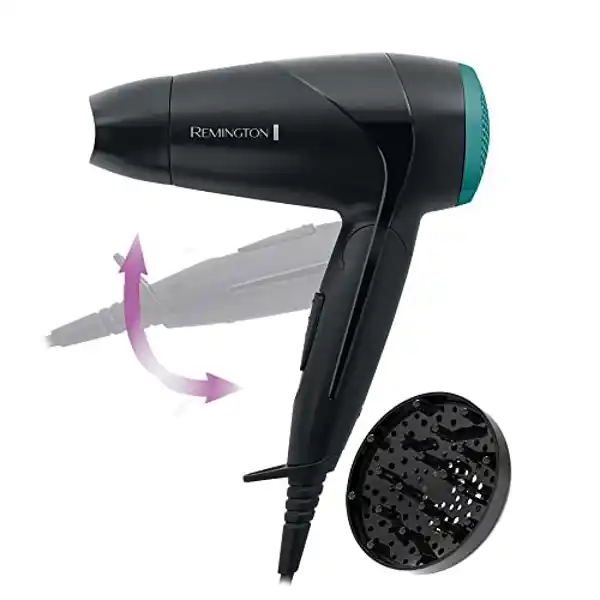 Remington Secador de Pelo Pequeño Compacto, Secador de Viaje, Plegable - D1500