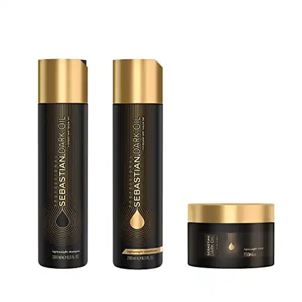 Sebastian Professional Dark Oil, pack Champú, Acondicionador y Mascarilla
