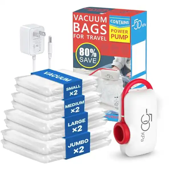Bolsas de vacío (8 uds) + bomba eléctrica