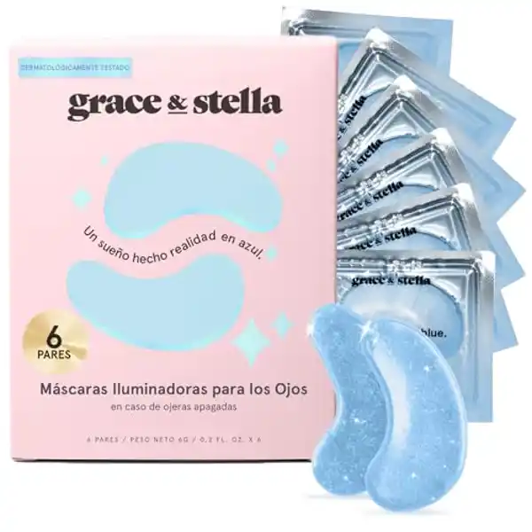 Grace & Stella (6 pares) Parches de ojos para bolsas y ojeras