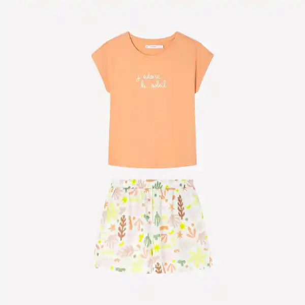Pijama Corto Weekly Hope Naranja