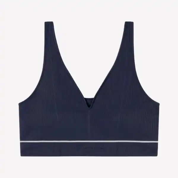 Sujetador / Top Seamless Canalé Negro